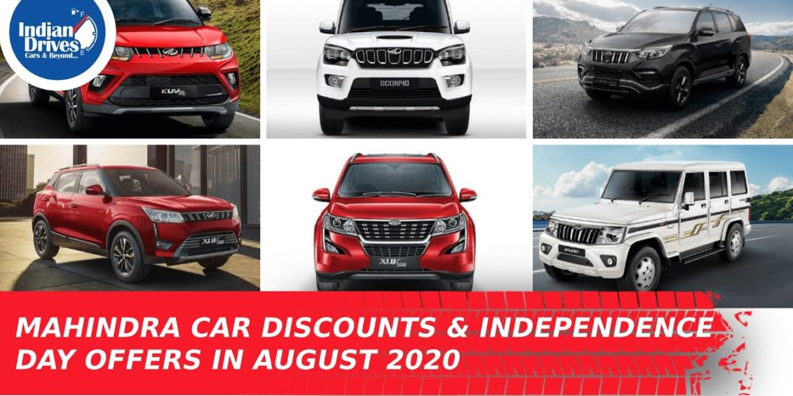 Mahindra Car Discounts & Independence Day Offers In August 2020