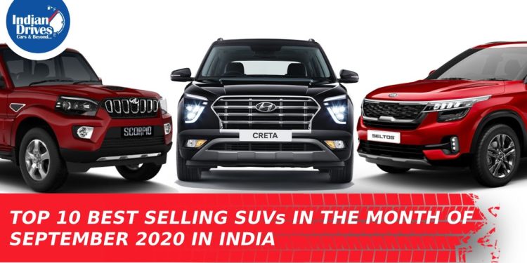 Top 10 Best Selling SUVs In The Month Of September 2020 In India